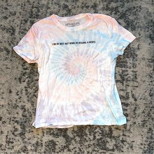 Mojito embroidered tie dye tee